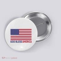 Modern God Bless America Button thumb 0