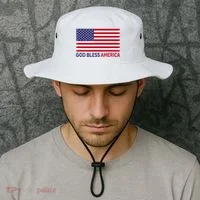 Modern God Bless America Bucket Hat thumb 2