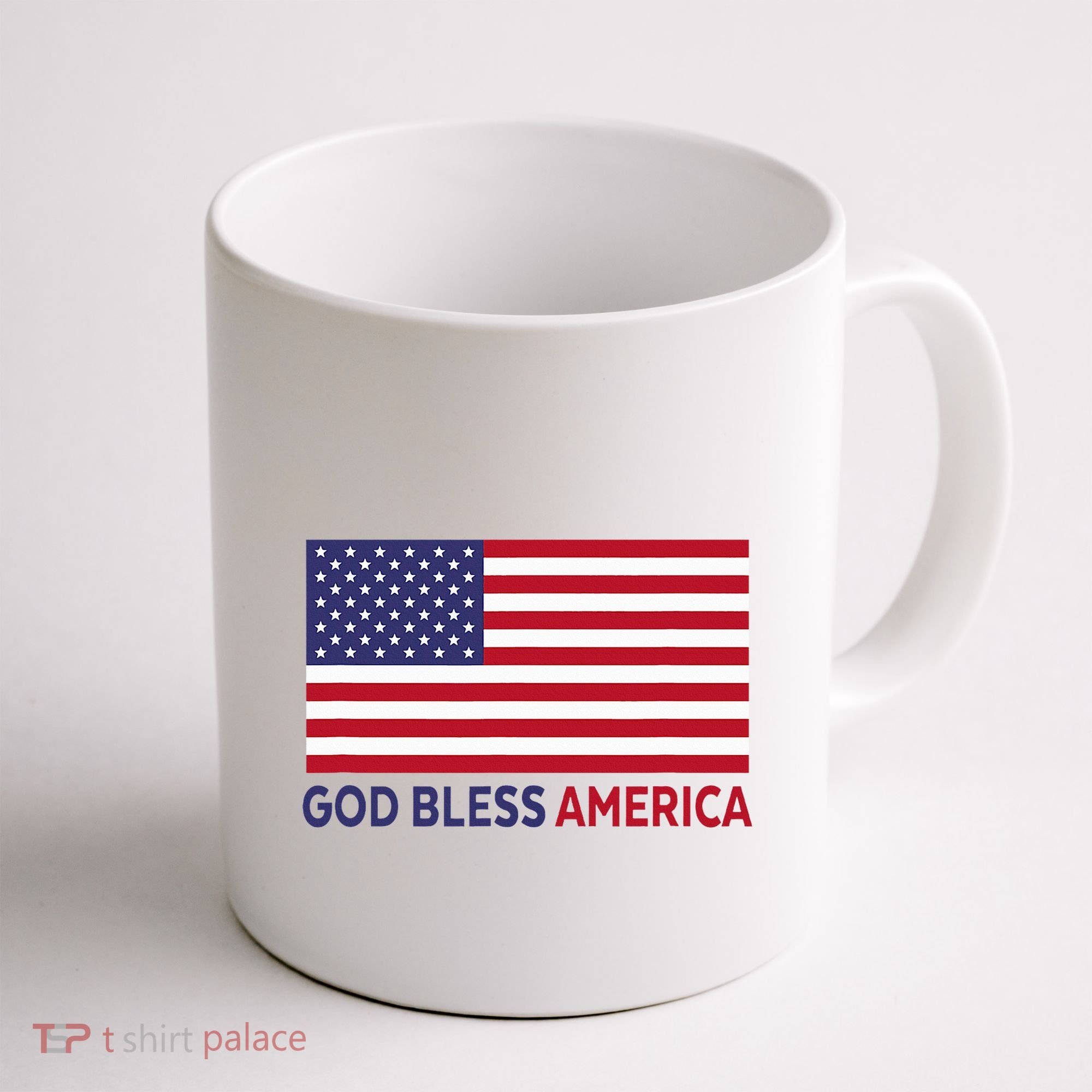 Modern God Bless America Coffee Mug