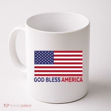 Modern God Bless America Coffee Mug
