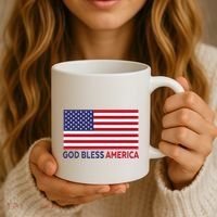 Modern God Bless America Coffee Mug thumb 3