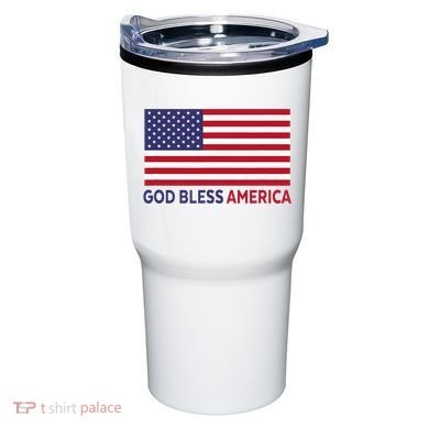 Modern God Bless America Tumbler