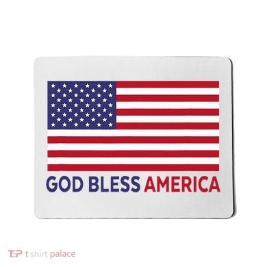 Modern God Bless America Mousepad