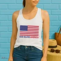 Modern God Bless America Women's Tank Top thumb 2
