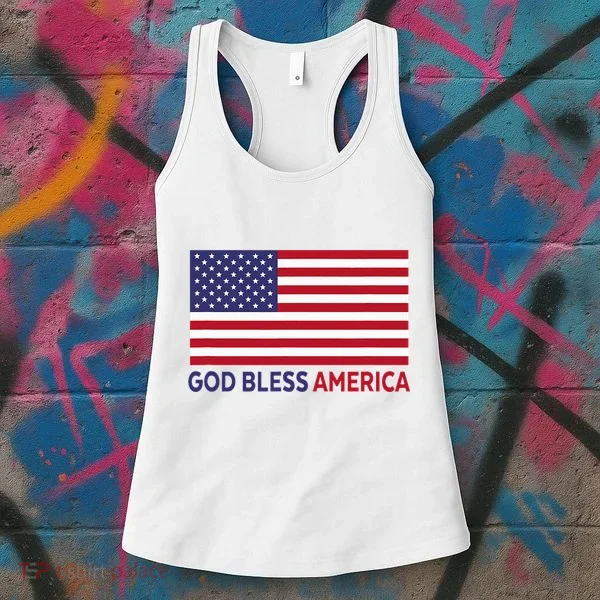 Modern God Bless America Women's Tank Top