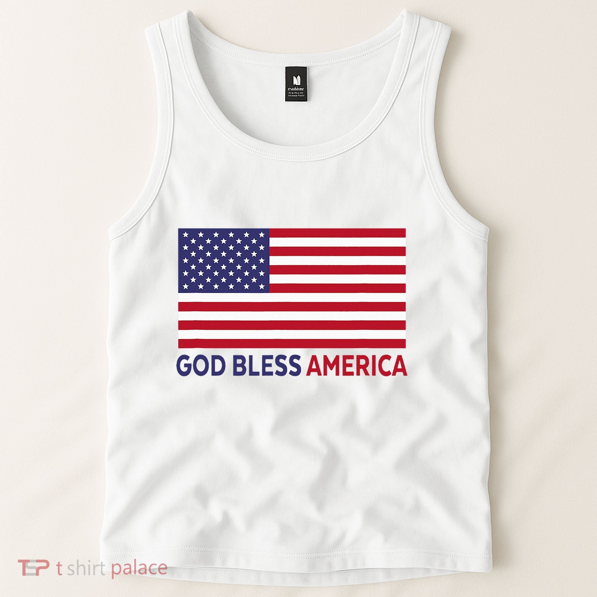 Modern God Bless America Tank Top