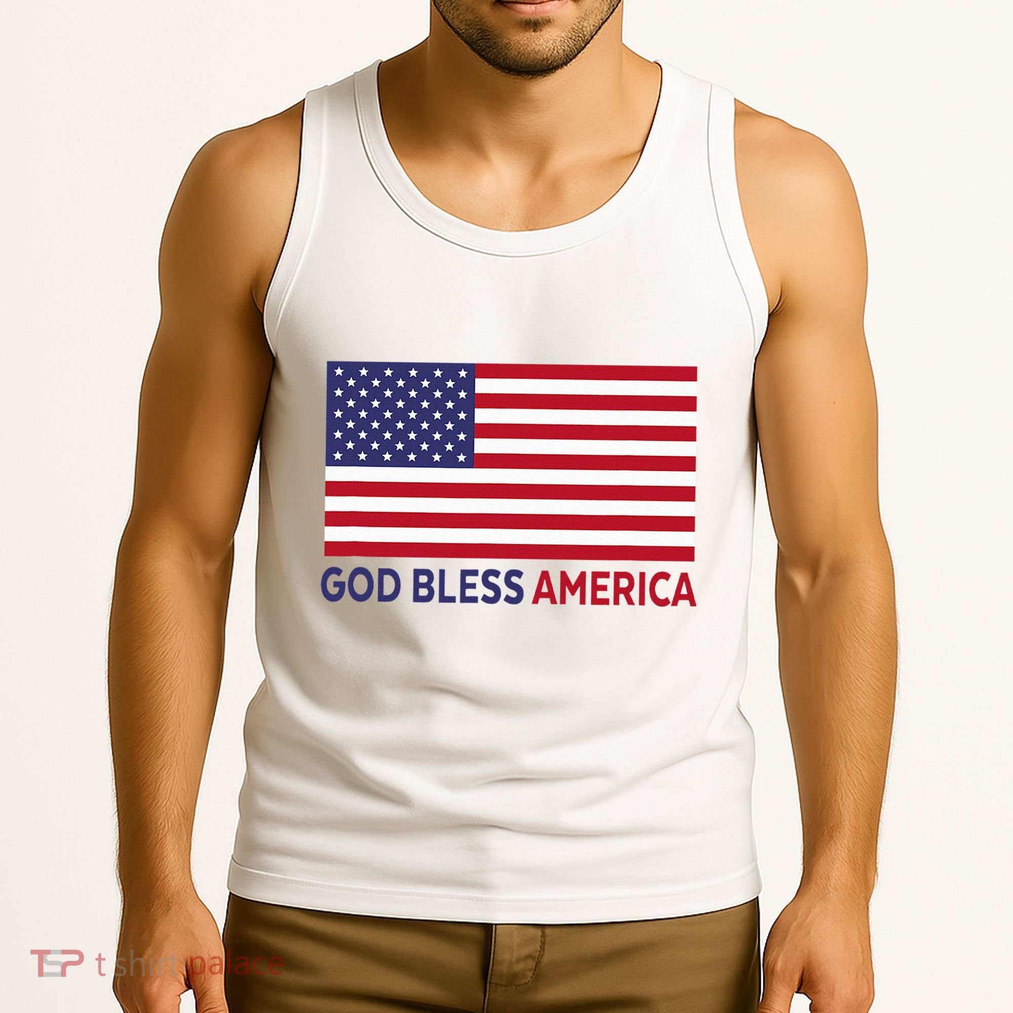 Modern God Bless America Tank Top