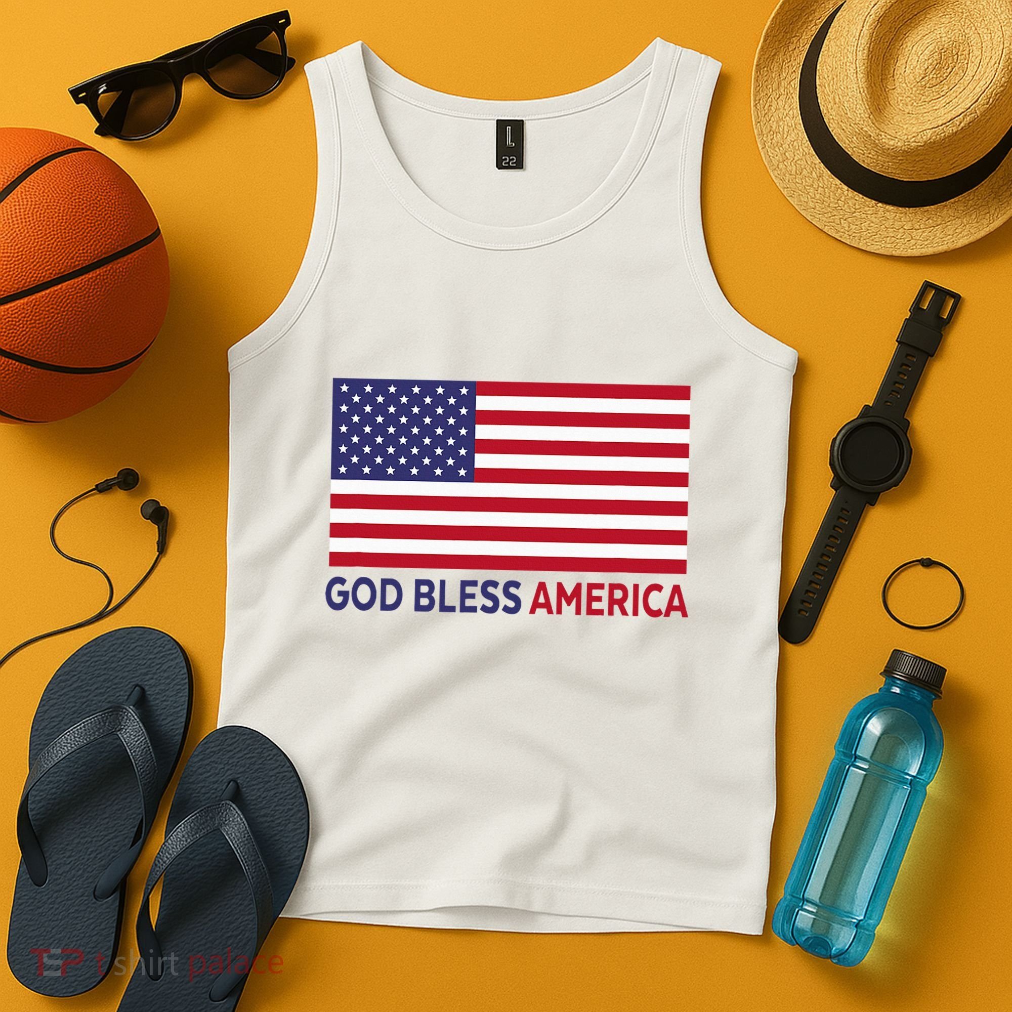 Modern God Bless America Tank Top