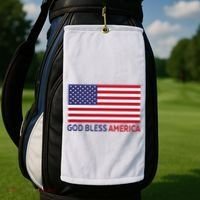 Modern God Bless America Golf Towel thumb 2