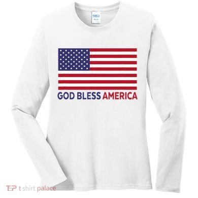 Modern God Bless America Women's Long Sleeve Shirt