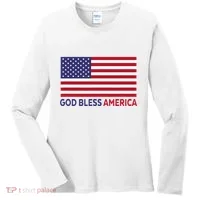 Modern God Bless America Women's Long Sleeve Shirt thumb 0