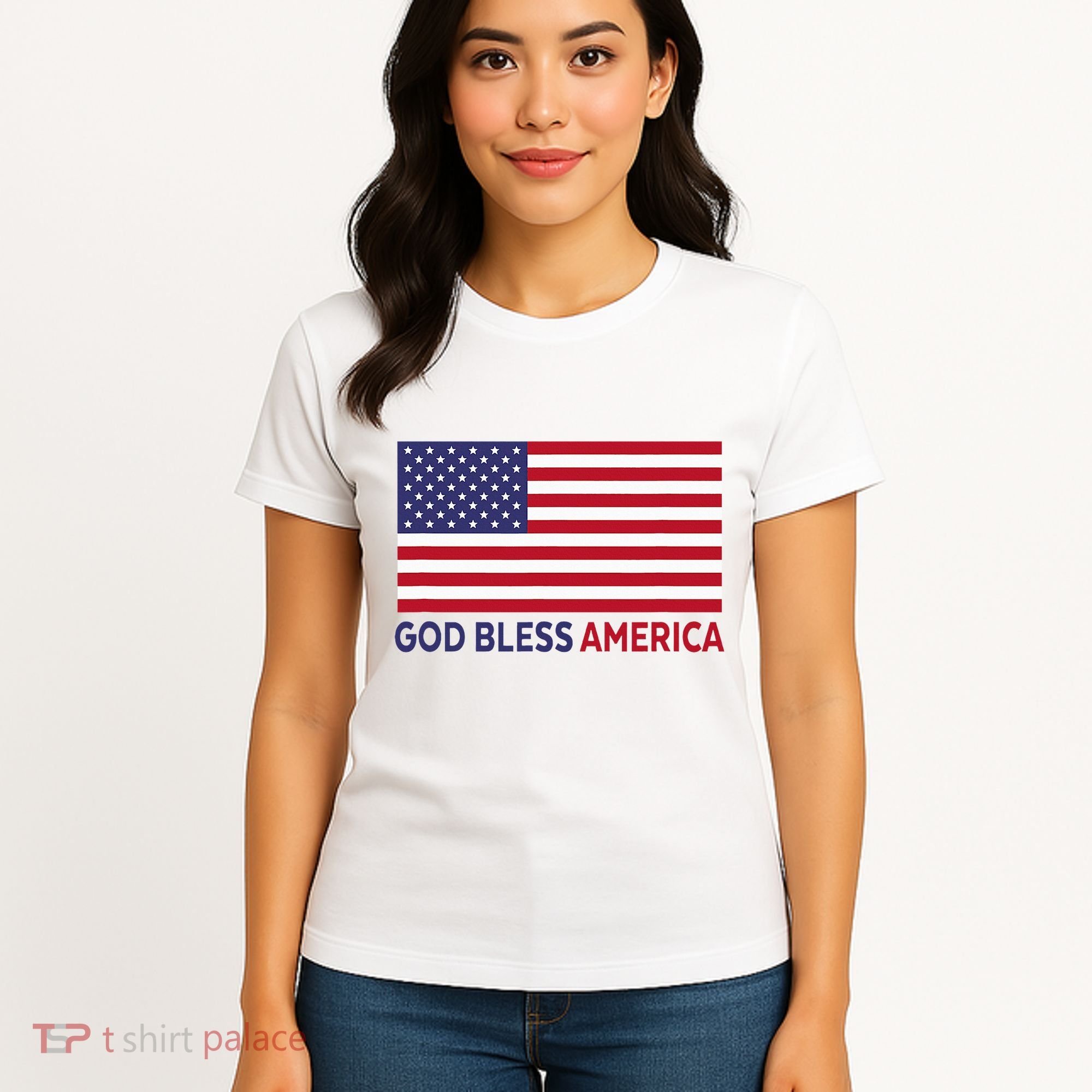 Modern God Bless America Women's T-Shirt