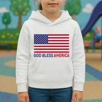 Modern God Bless America Kids Hoodie thumb 3