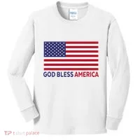 Modern God Bless America Kids Long Sleeve Shirt thumb 0