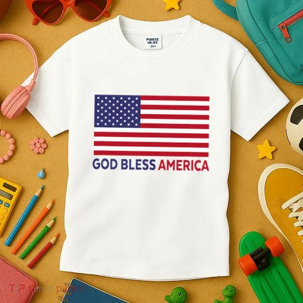 Modern God Bless America Kids T-Shirt