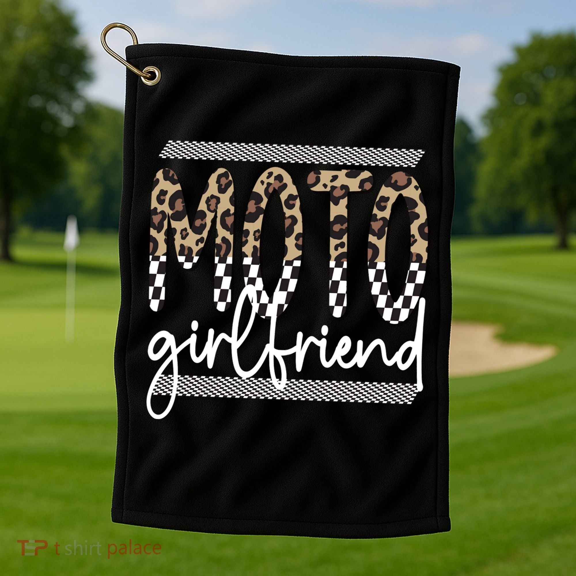 Motocross Girlfriend Best Moto Girlfriend Golf Towel