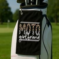 Motocross Girlfriend Best Moto Girlfriend Golf Towel thumb 2