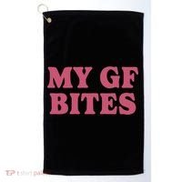 My Gf Bites Golf Towel thumb 0