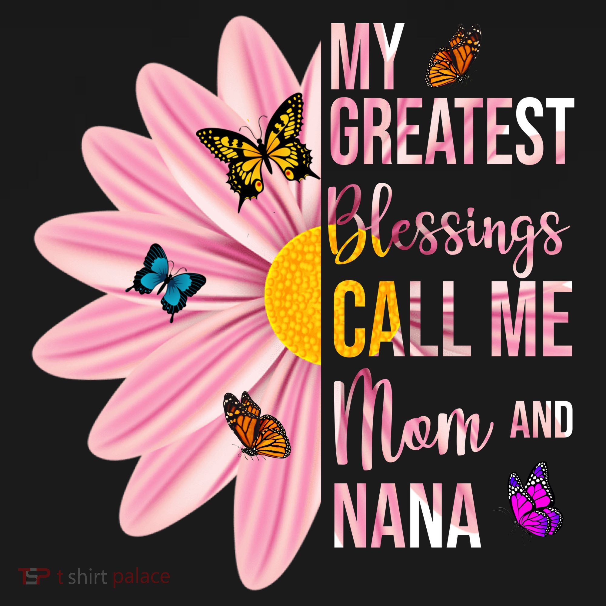 My Greatest Blessings Call Me Mom And Nana Butterfly Polo