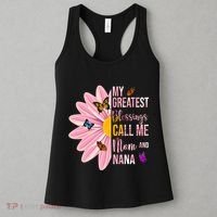 My Greatest Blessings Call Me Mom And Nana Butterfly Women's Tank Top thumb 3