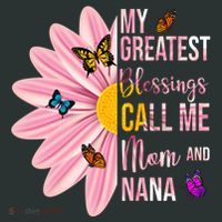 My Greatest Blessings Call Me Mom And Nana Butterfly Long Sleeve Shirt thumb 2