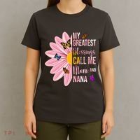 My Greatest Blessings Call Me Mom And Nana Butterfly T-Shirt thumb 4