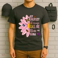 My Greatest Blessings Call Me Mom And Nana Butterfly T-Shirt thumb 6