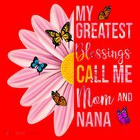 My Greatest Blessings Call Me Mom And Nana Butterfly Santa Hat thumb 1