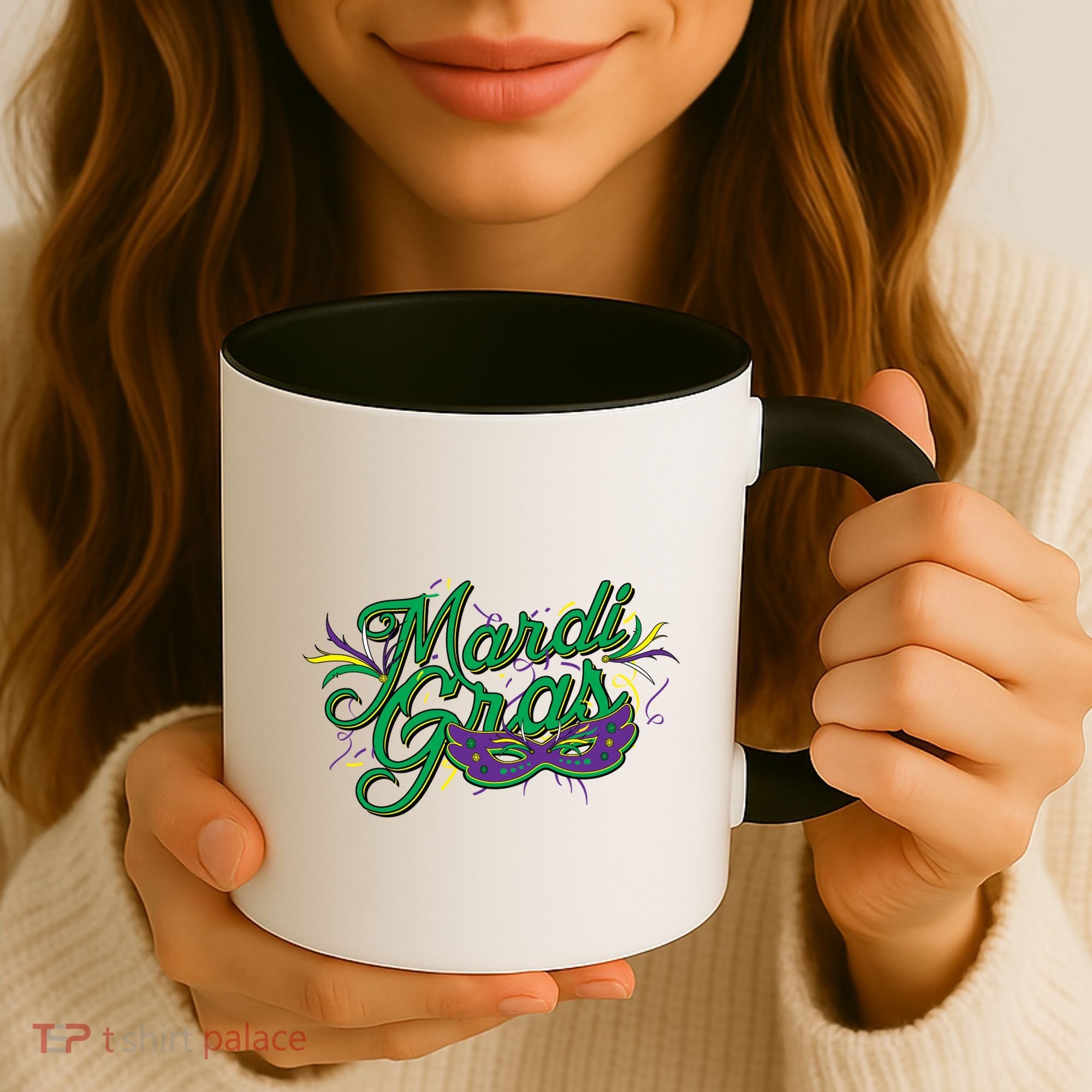 Mardi Gras Celebration Logo Coffee Mug