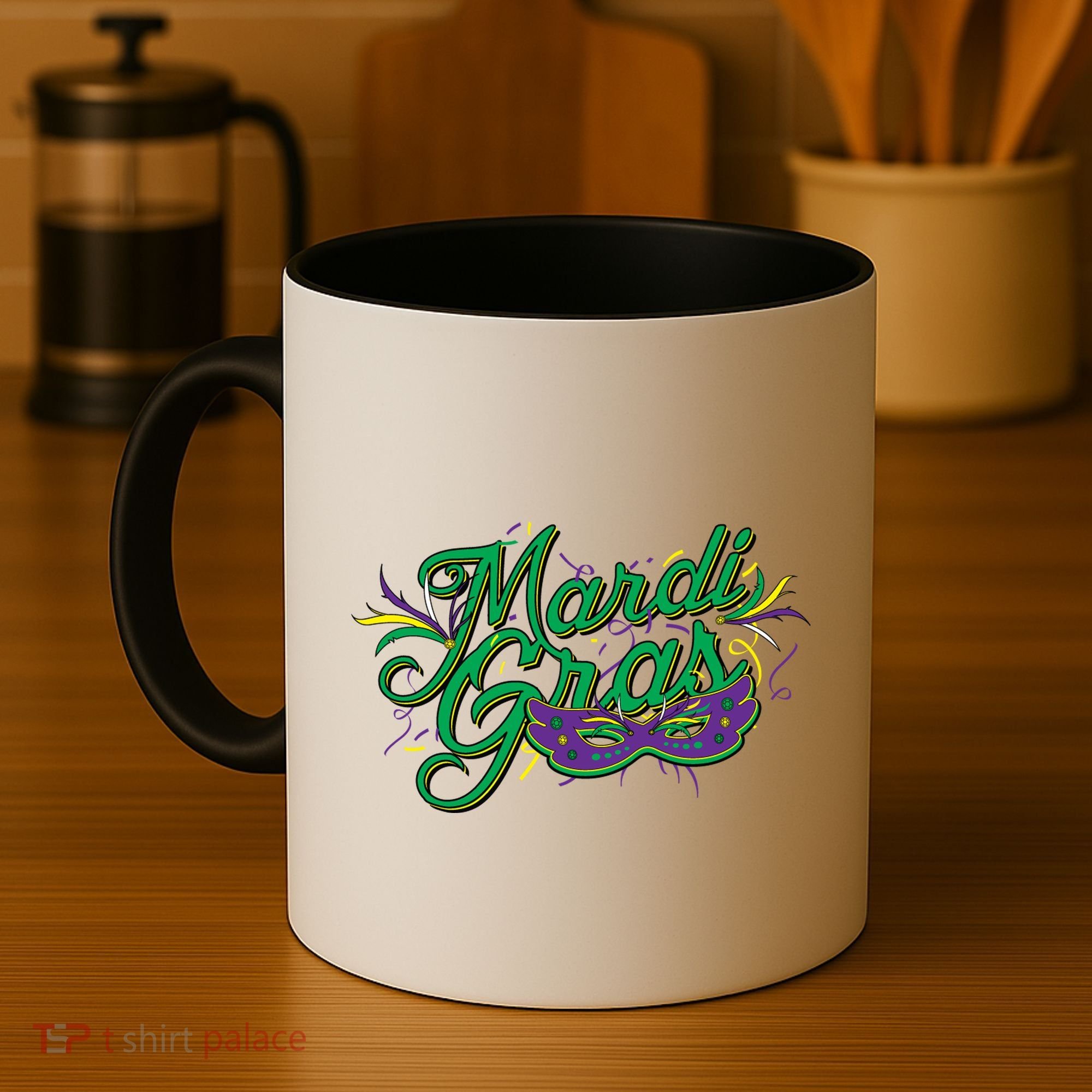 Mardi Gras Celebration Logo Coffee Mug
