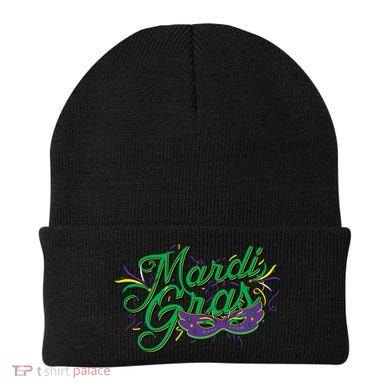 Mardi Gras Celebration Logo Beanie