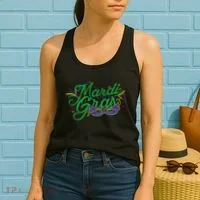 Mardi Gras Celebration Logo Women's Tank Top thumb 2