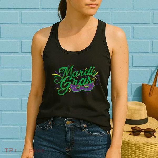 Mardi Gras Celebration Logo Women's Tank Top