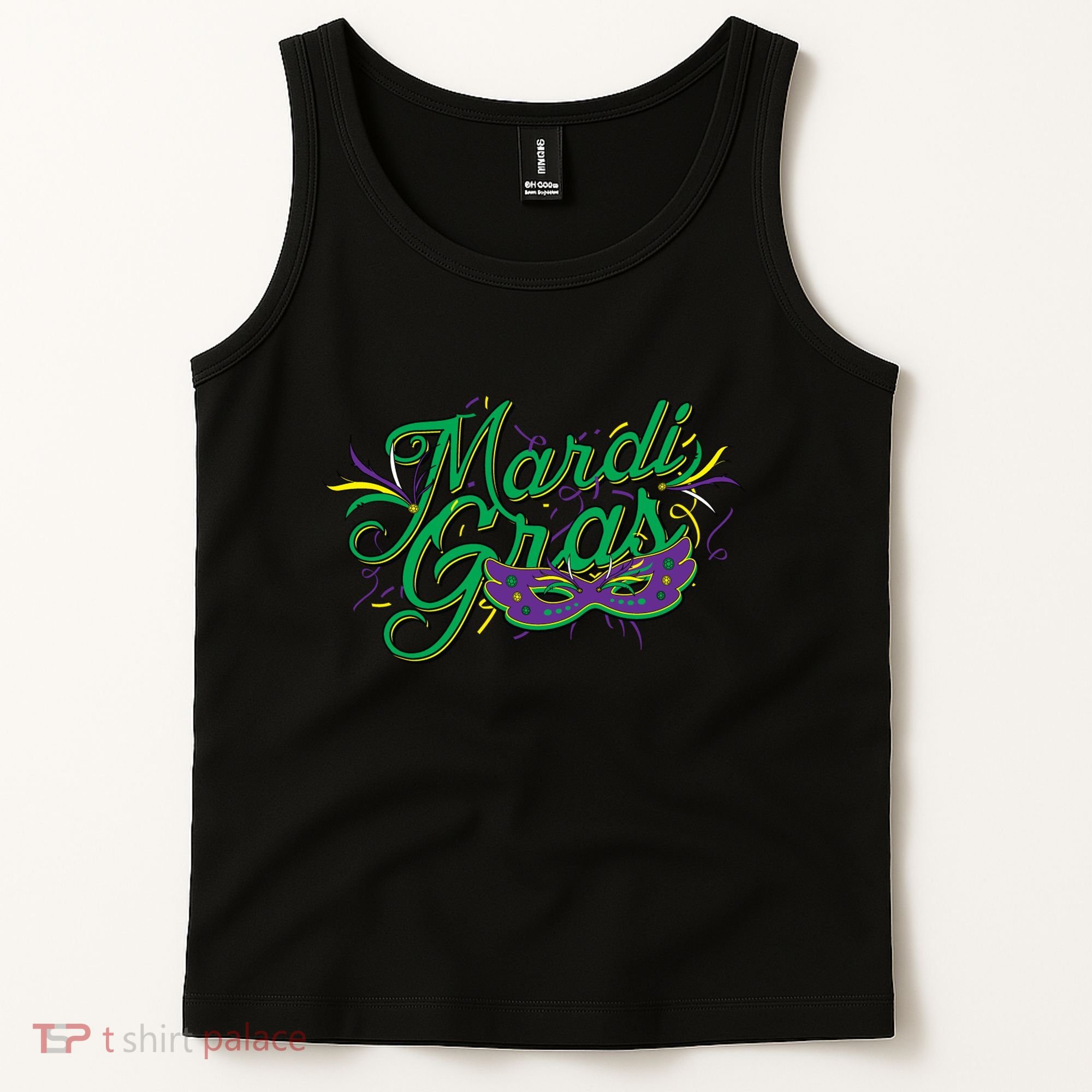 Mardi Gras Celebration Logo Tank Top