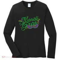 Mardi Gras Celebration Logo Women's Long Sleeve Shirt thumb 0