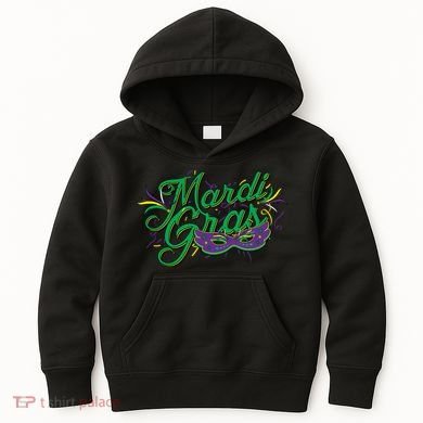 Mardi Gras Celebration Logo Kids Hoodie