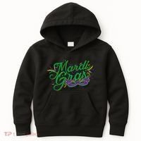Mardi Gras Celebration Logo Kids Hoodie thumb 0