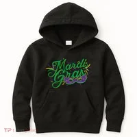 Mardi Gras Celebration Logo Kids Hoodie thumb 0