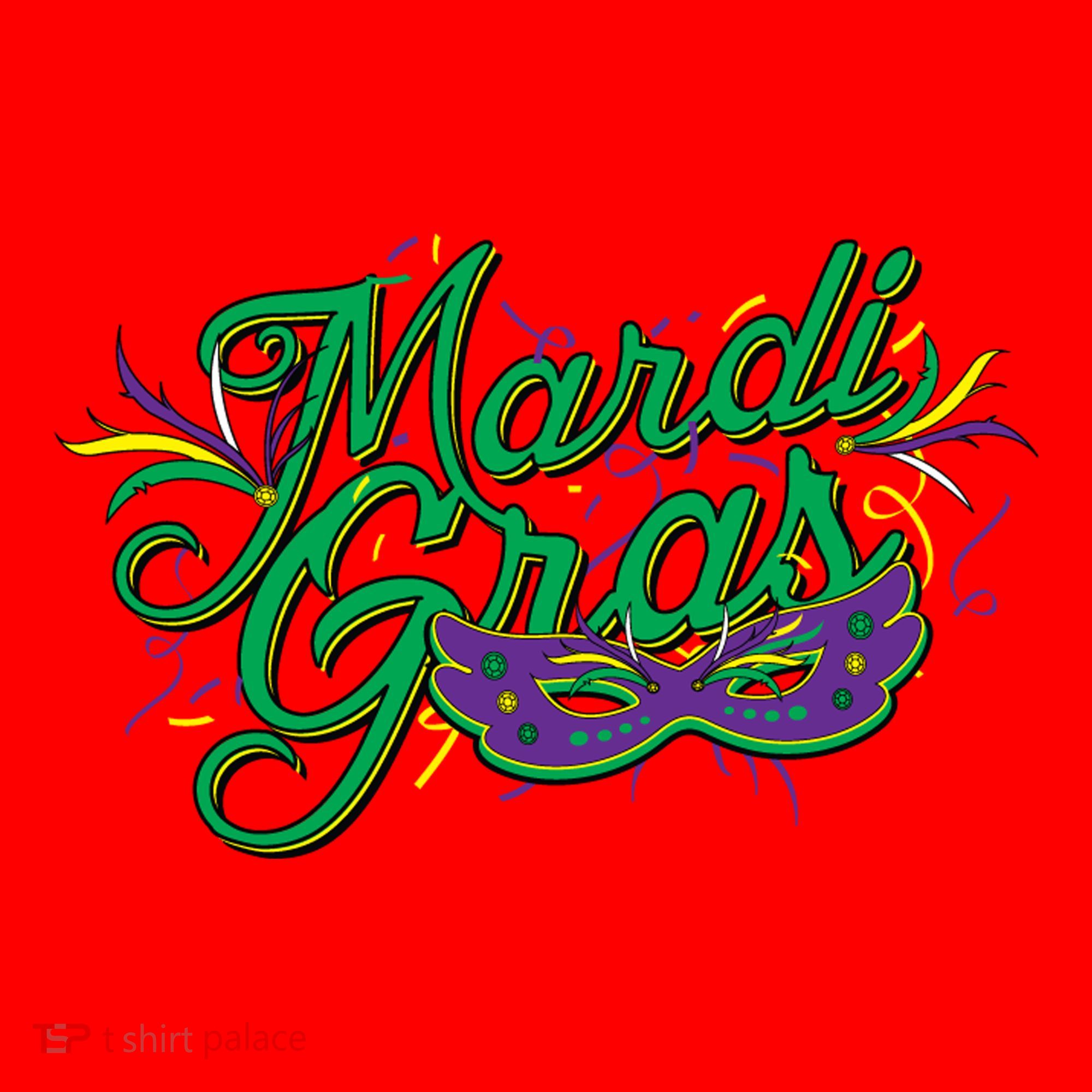 Mardi Gras Celebration Logo Santa Hat