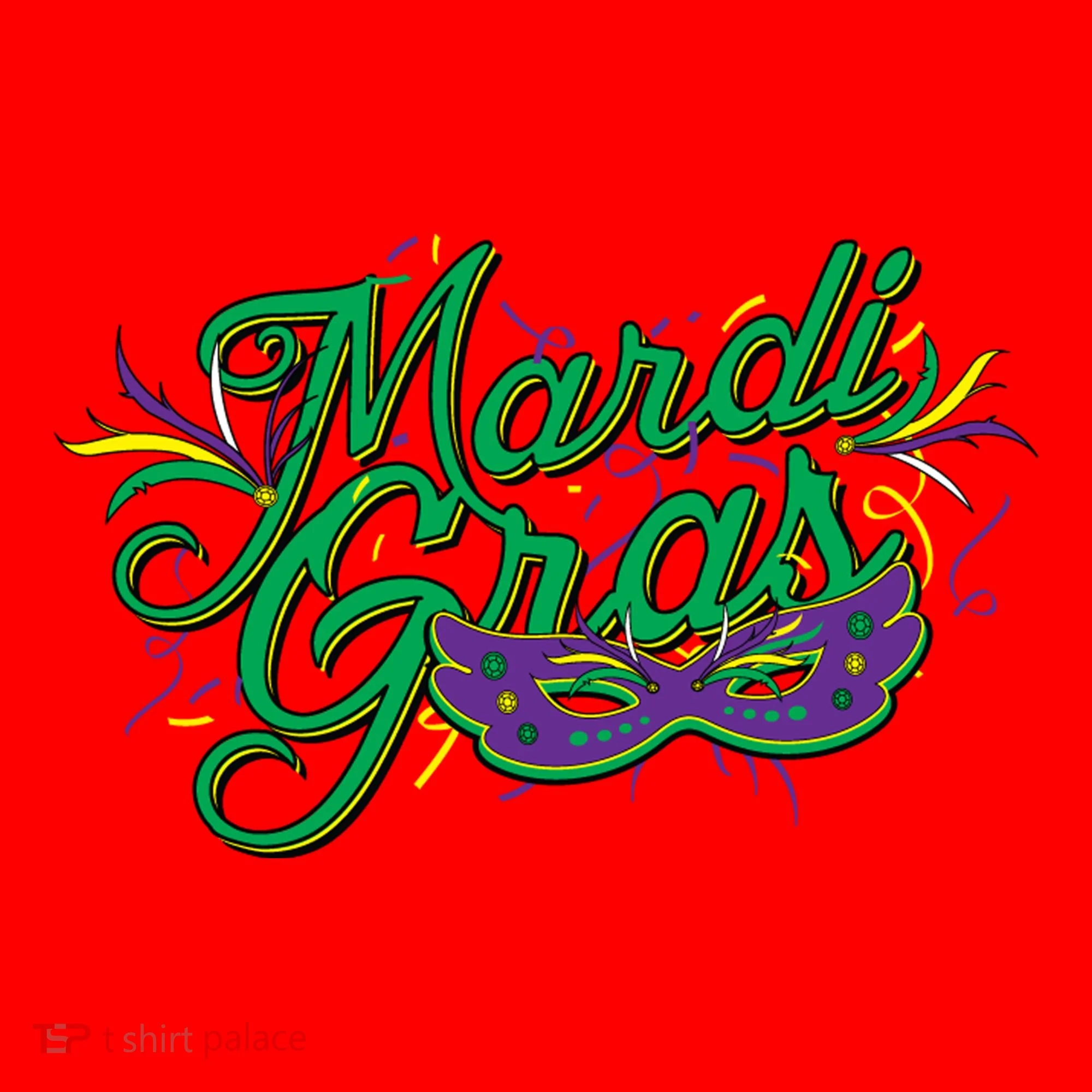Mardi Gras Celebration Logo Santa Hat