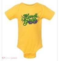 Mardi Gras Celebration Logo Baby Bodysuit thumb 0