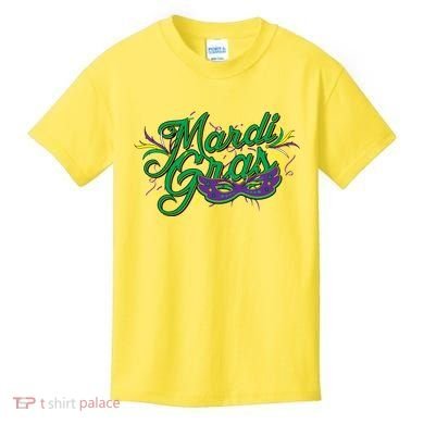Mardi Gras Celebration Logo Kids T-Shirt