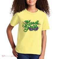 Mardi Gras Celebration Logo Kids T-Shirt thumb 2