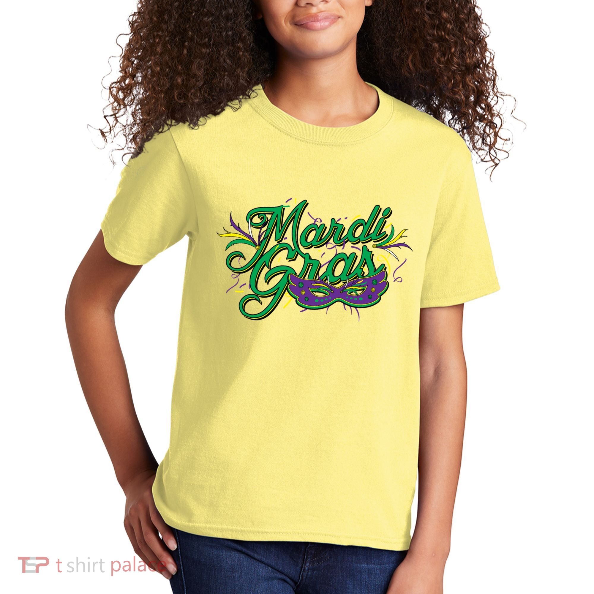Mardi Gras Celebration Logo Kids T-Shirt