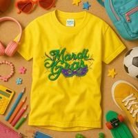 Mardi Gras Celebration Logo Kids T-Shirt thumb 3