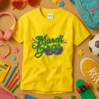Mardi Gras Celebration Logo Kids T-Shirt thumb 3