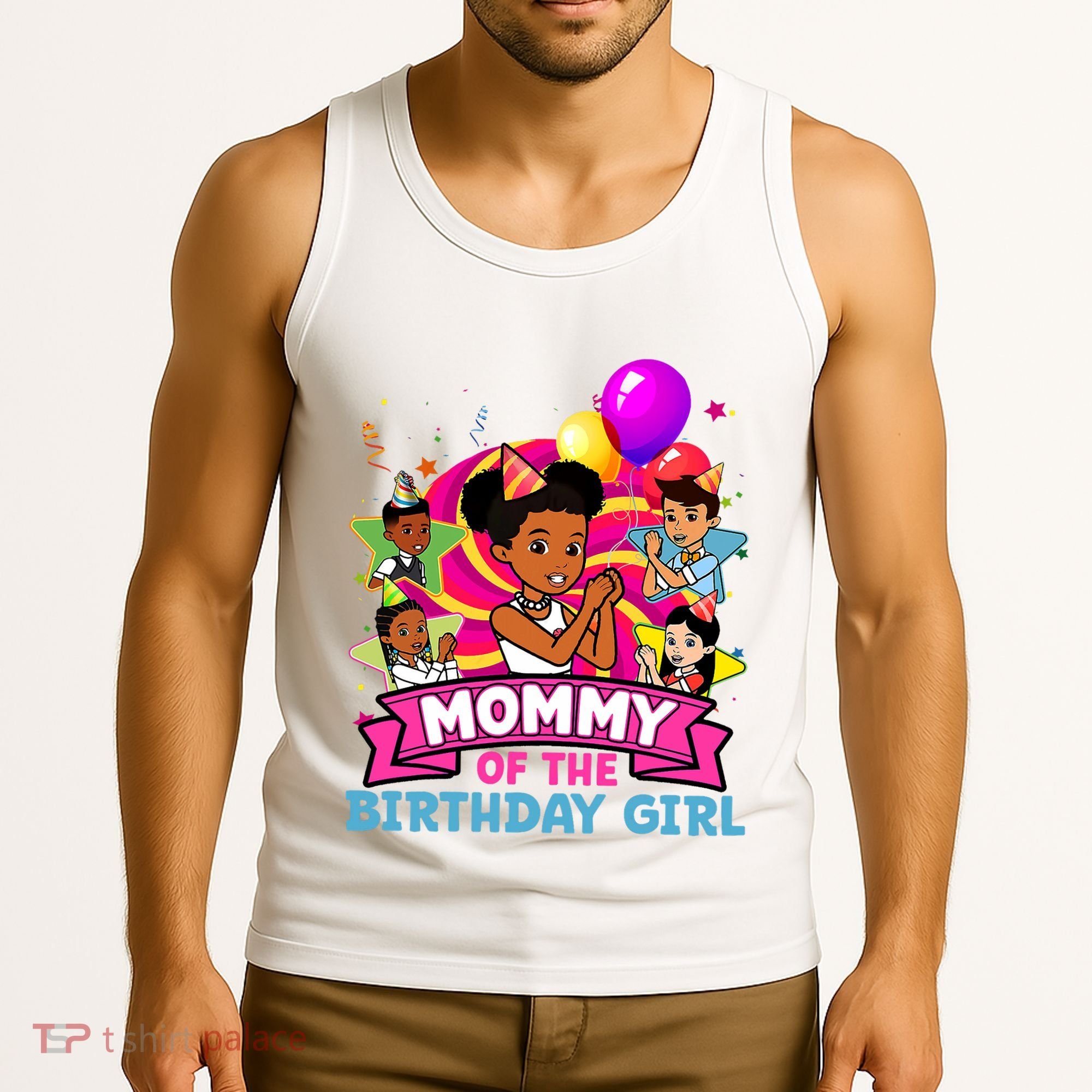 Mommy Gracies Corner Birthday Dolls Cute Party Tank Top