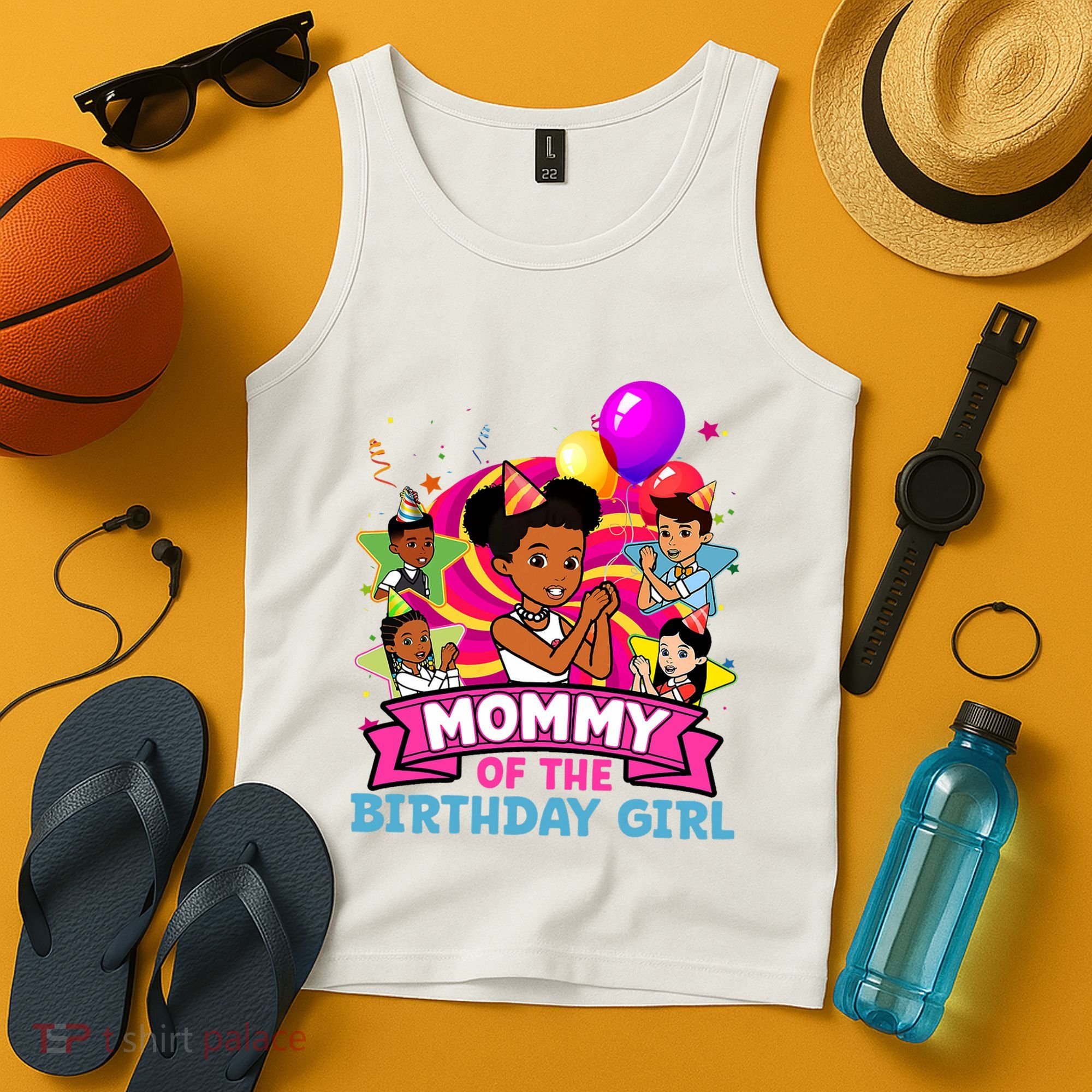 Mommy Gracies Corner Birthday Dolls Cute Party Tank Top