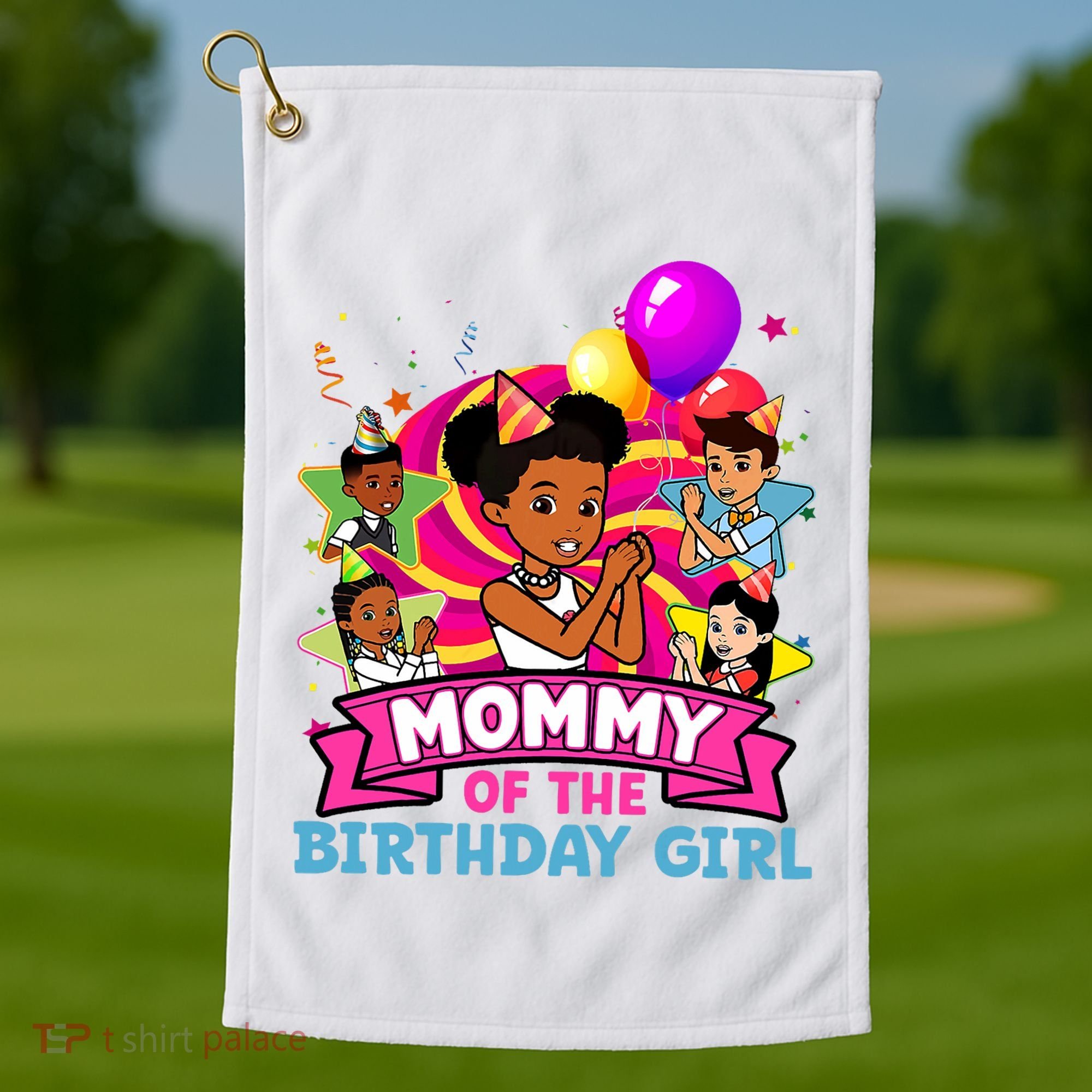 Mommy Gracies Corner Birthday Dolls Cute Party Golf Towel