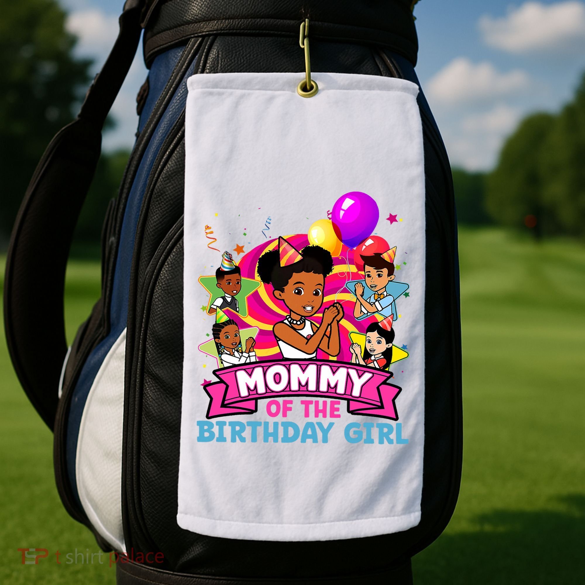 Mommy Gracies Corner Birthday Dolls Cute Party Golf Towel